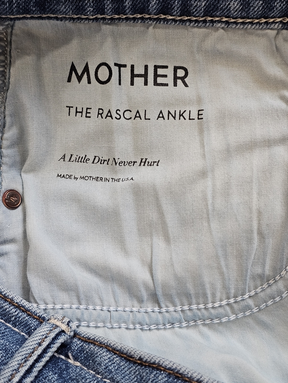 MOTHER Superior The Rascal Ankle 'A Little Dirt Never Hurt' Women's Jeans, 31 - Picture 13 of 15